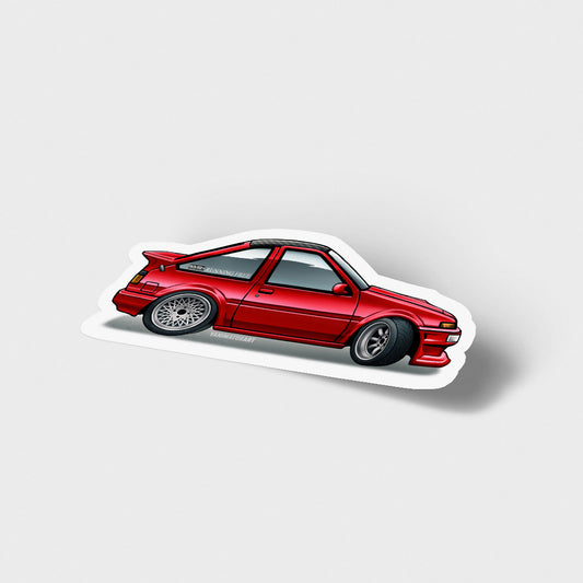 AE86 Collection Kaicho-san Running Free Trueno Vinyl Sticker