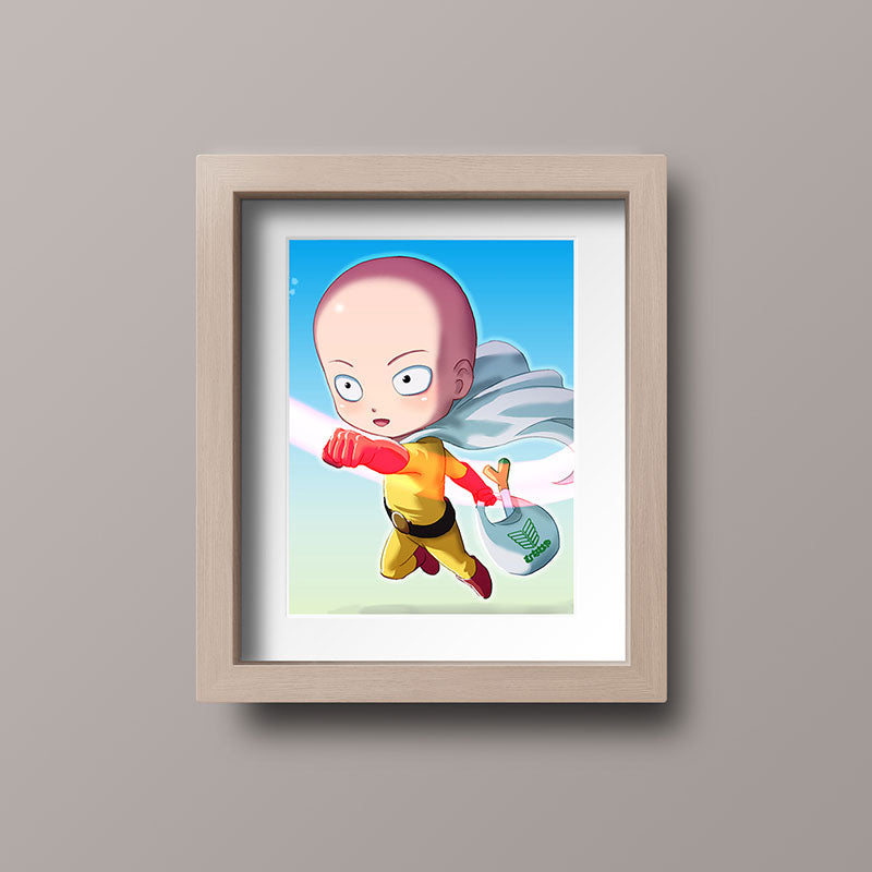Saitama Chibi Mini Print - nayukidraws