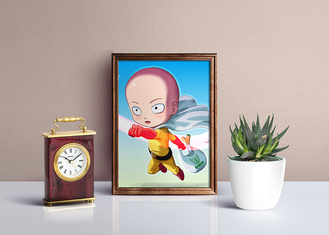 Saitama Chibi Mini Print - nayukidraws