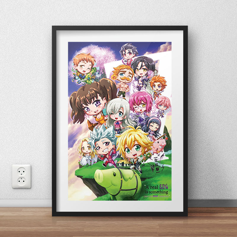 Seven Deadly Sins Chibi Poster Print