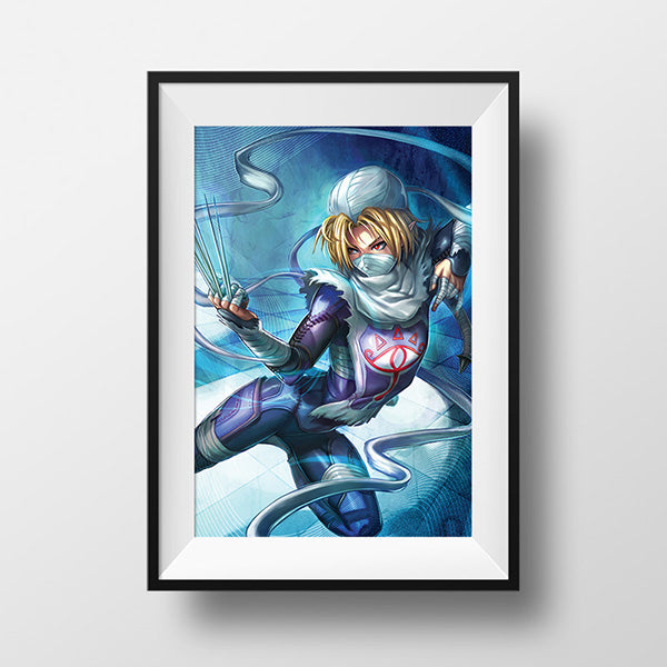 Sheik Legend of Zelda Poster Print - nayukidraws