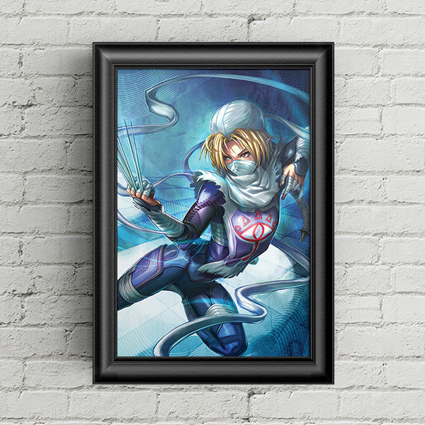 Sheik Legend of Zelda Poster Print - nayukidraws