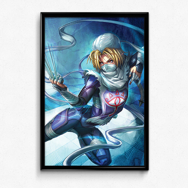 Sheik Legend of Zelda Poster Print - nayukidraws