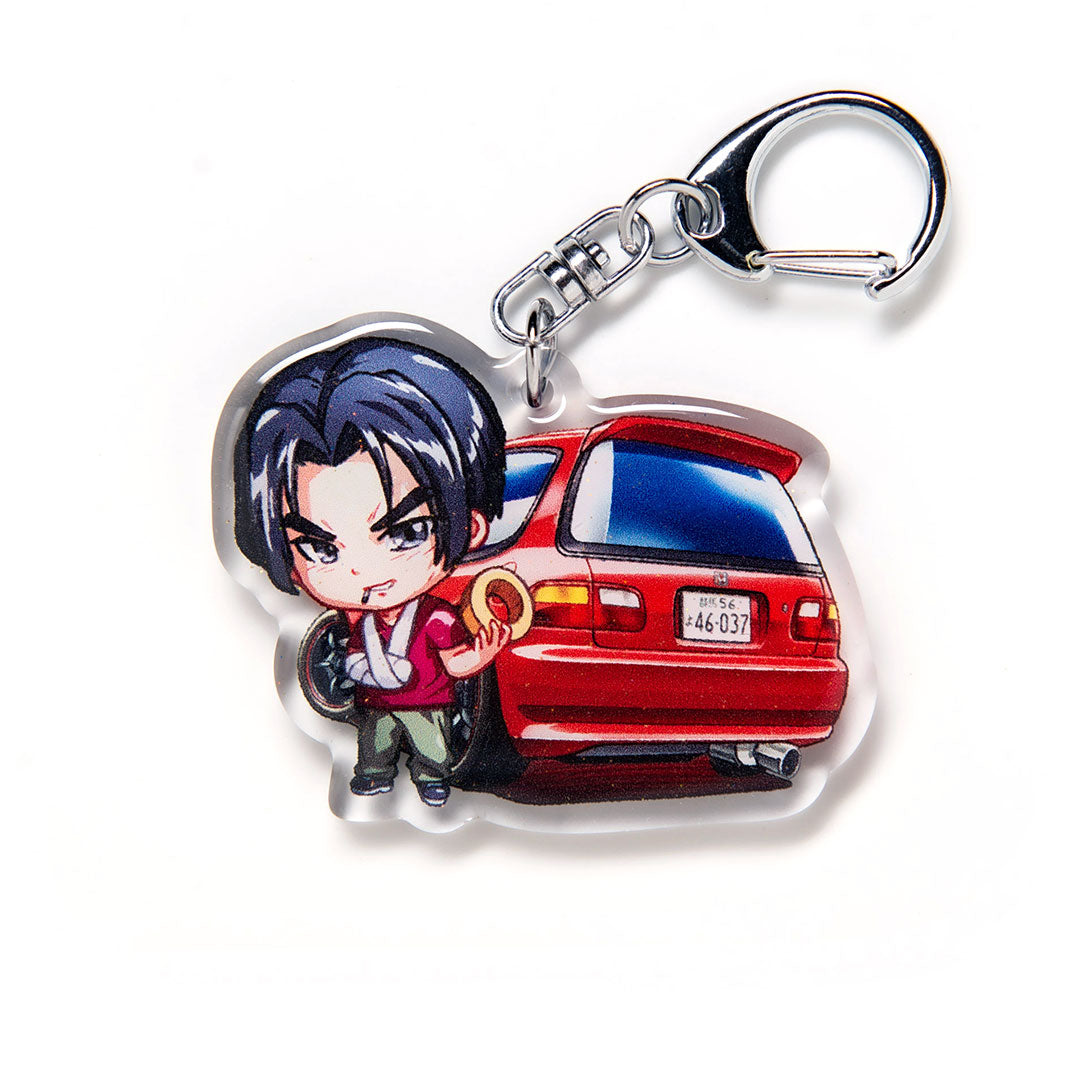Shingo Shoji EG6 Civic SiR Character Acrylic Charm Keychain