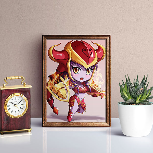 Shyvana Chibi Mini Print - nayukidraws
