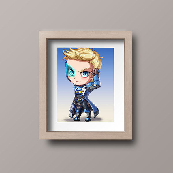 Captain Jack Morrison (Soldier 76) Chibi Mini Print