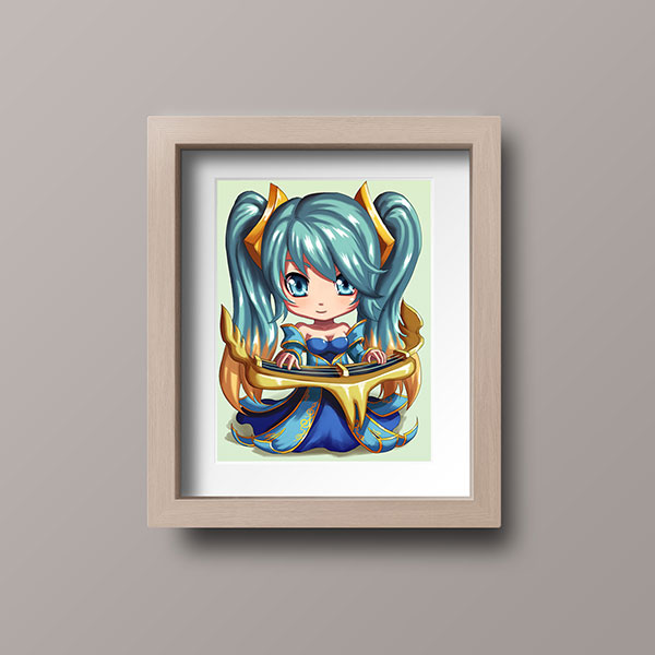 Sona Chibi Mini Print - nayukidraws