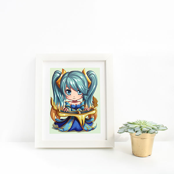 Sona Chibi Mini Print - nayukidraws