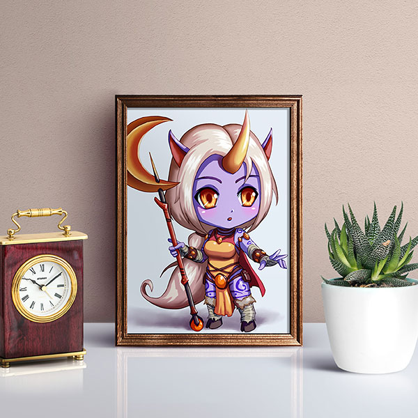 Soraka Chibi Mini Print - nayukidraws