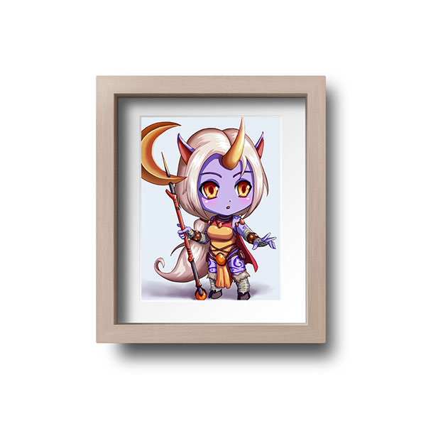 Soraka Chibi Mini Print - nayukidraws