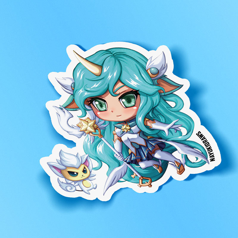 Star Guardian Soraka Vinyl Sticker - nayukidraws
