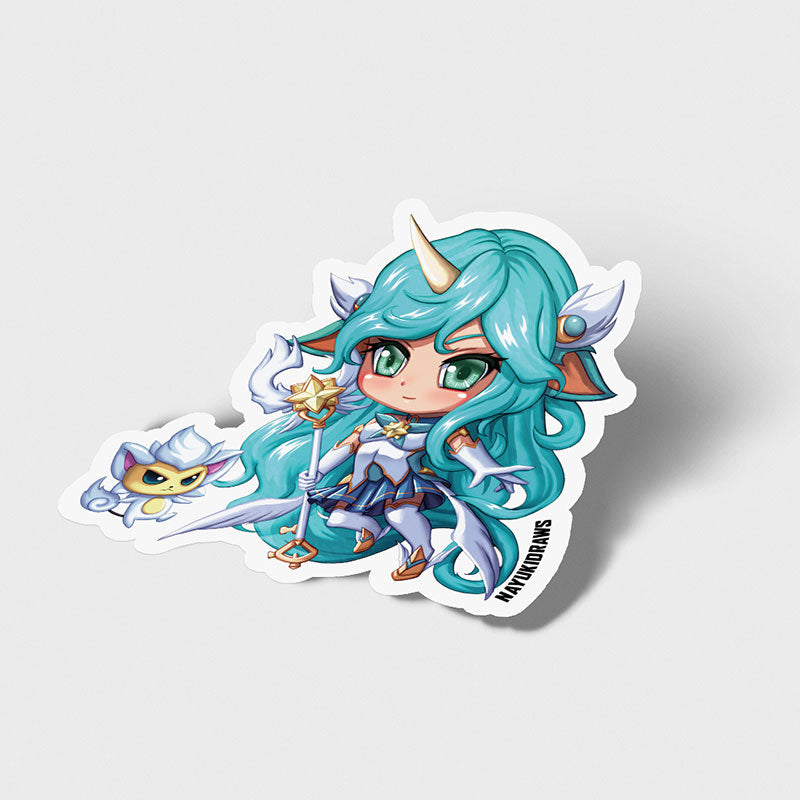 Star Guardian Soraka Vinyl Sticker - nayukidraws