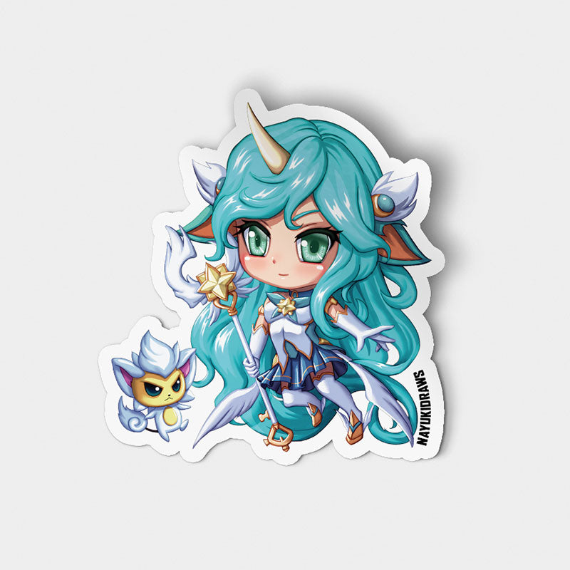 Star Guardian Soraka Vinyl Sticker - nayukidraws