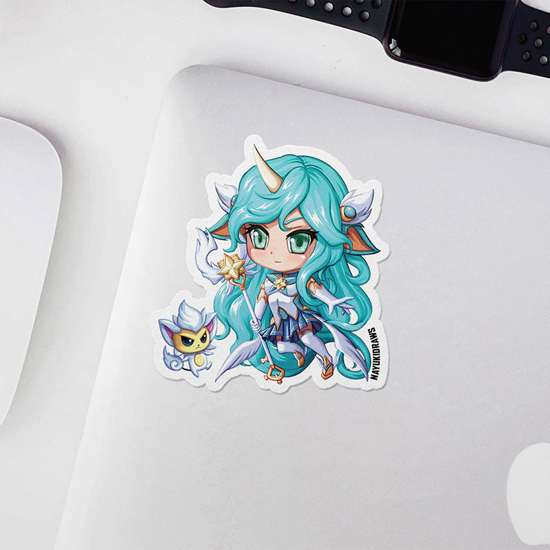 Star Guardian Soraka Vinyl Sticker - nayukidraws