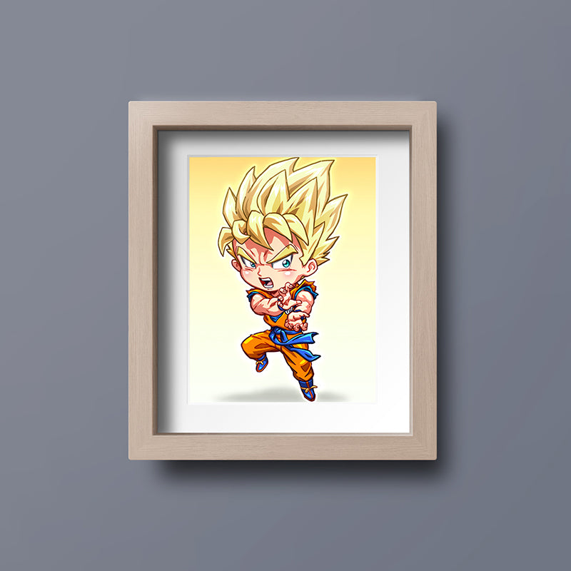 SSJ Goku Mini Print