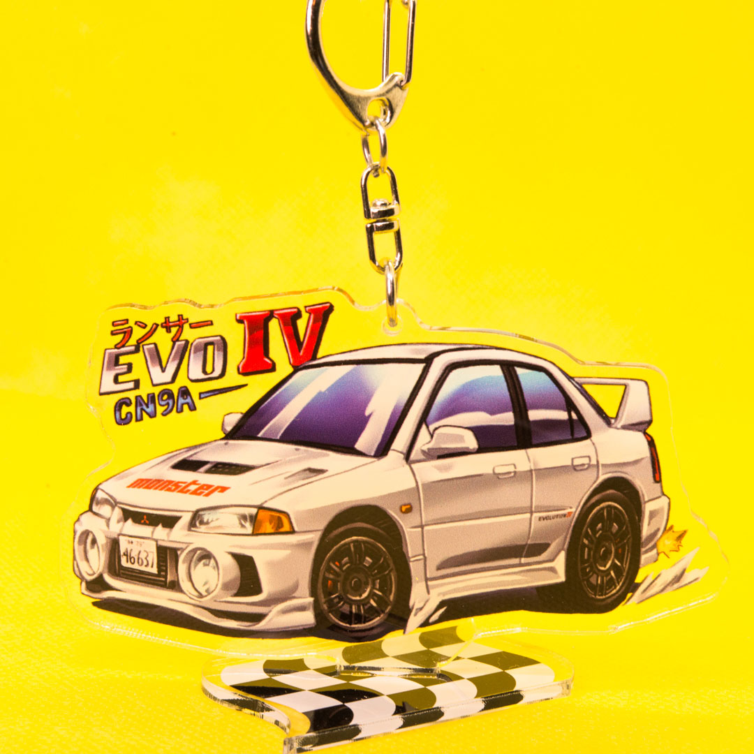 Lancer Evo 4 Evolution IV CN9A White (version 1) Acrylic Standee