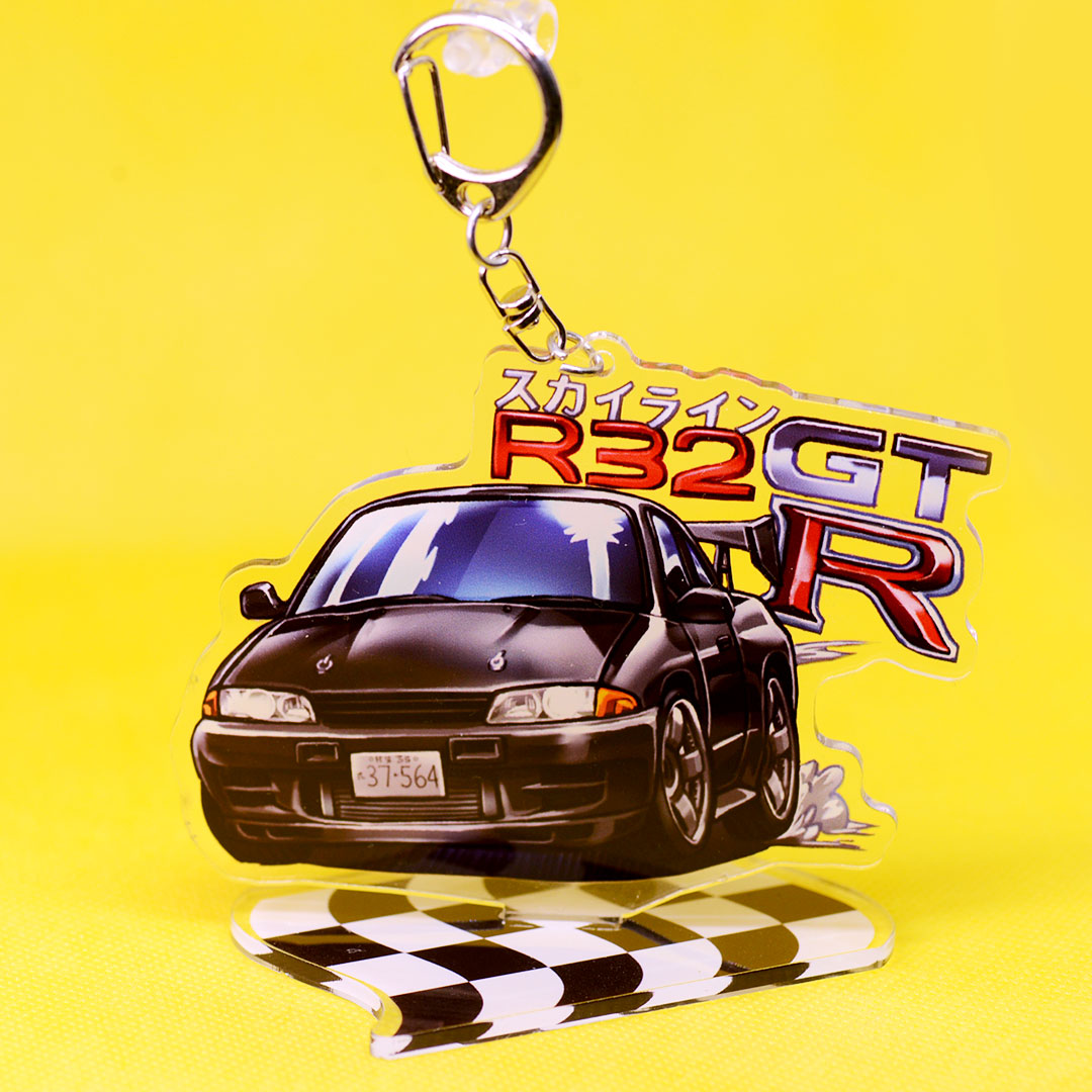 R32 Skyline GT-R Black GTR Acrylic Standee