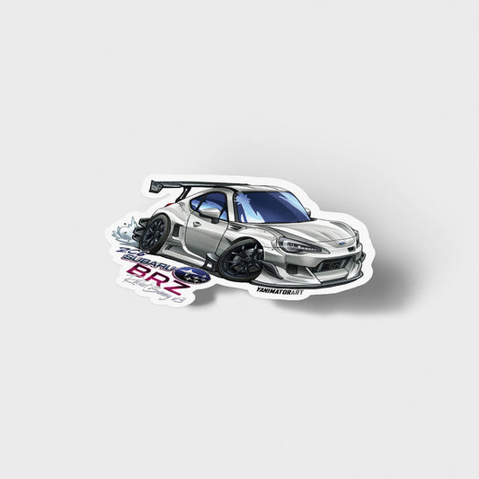 ZC6 BRZ w Rocket Bunny White Vinyl Sticker