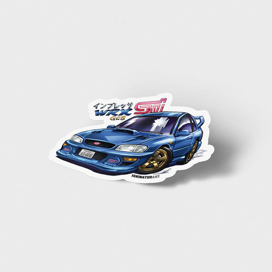 GC8 Impreza WRX STI Type R Blue Vinyl Sticker