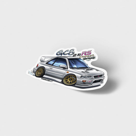 GC8 Impreza 2.5 RS 2.5RS White Vinyl Sticker