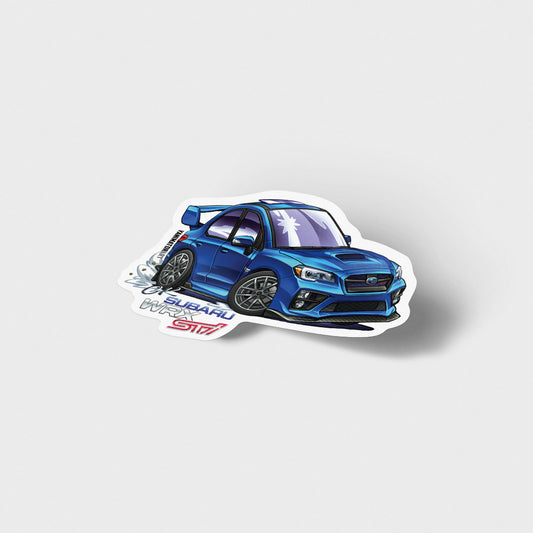 GK Impreza WRX STI Blue Vinyl Sticker