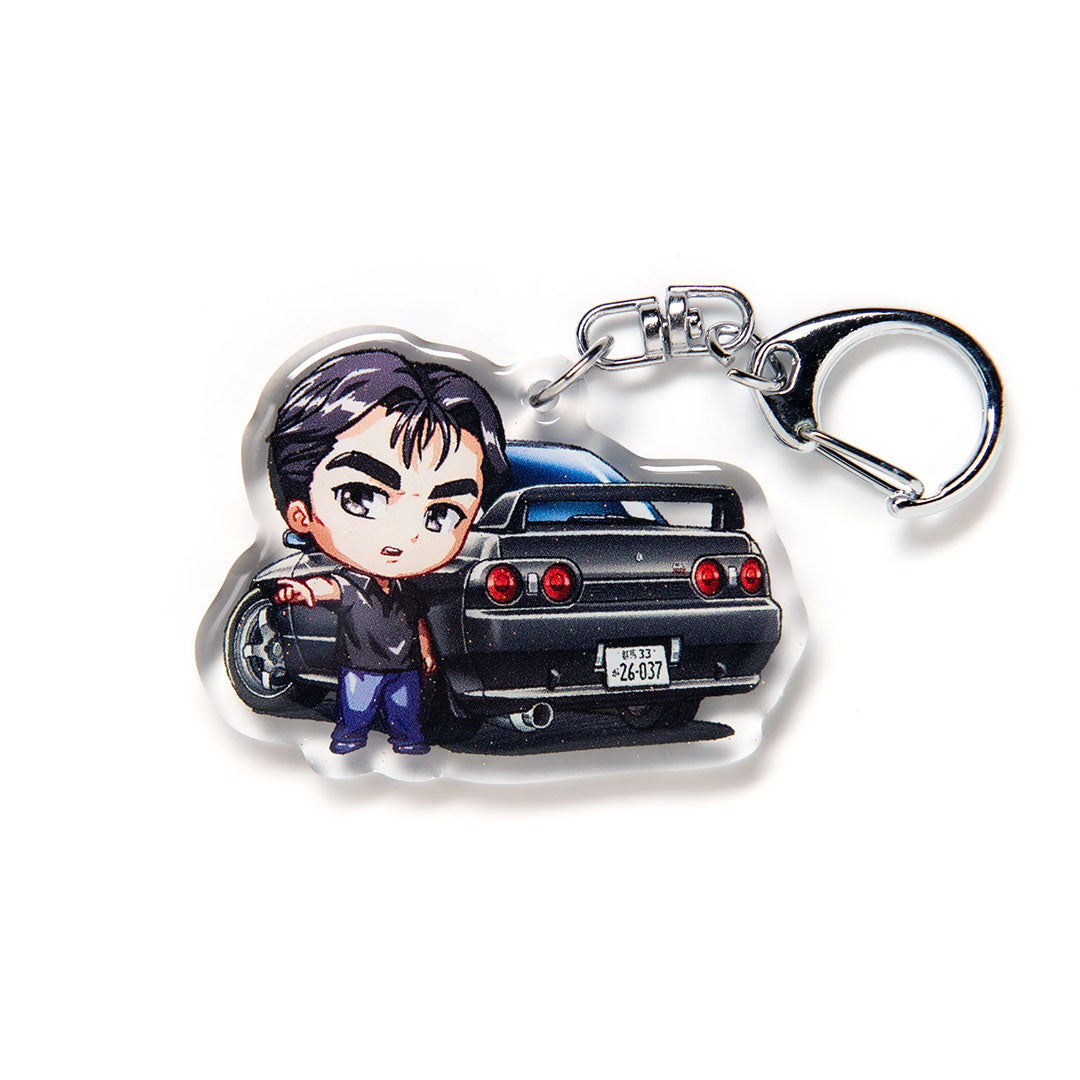 Nakazato R32 Skyline GT-R GTR Character Acrylic Charm Keychain