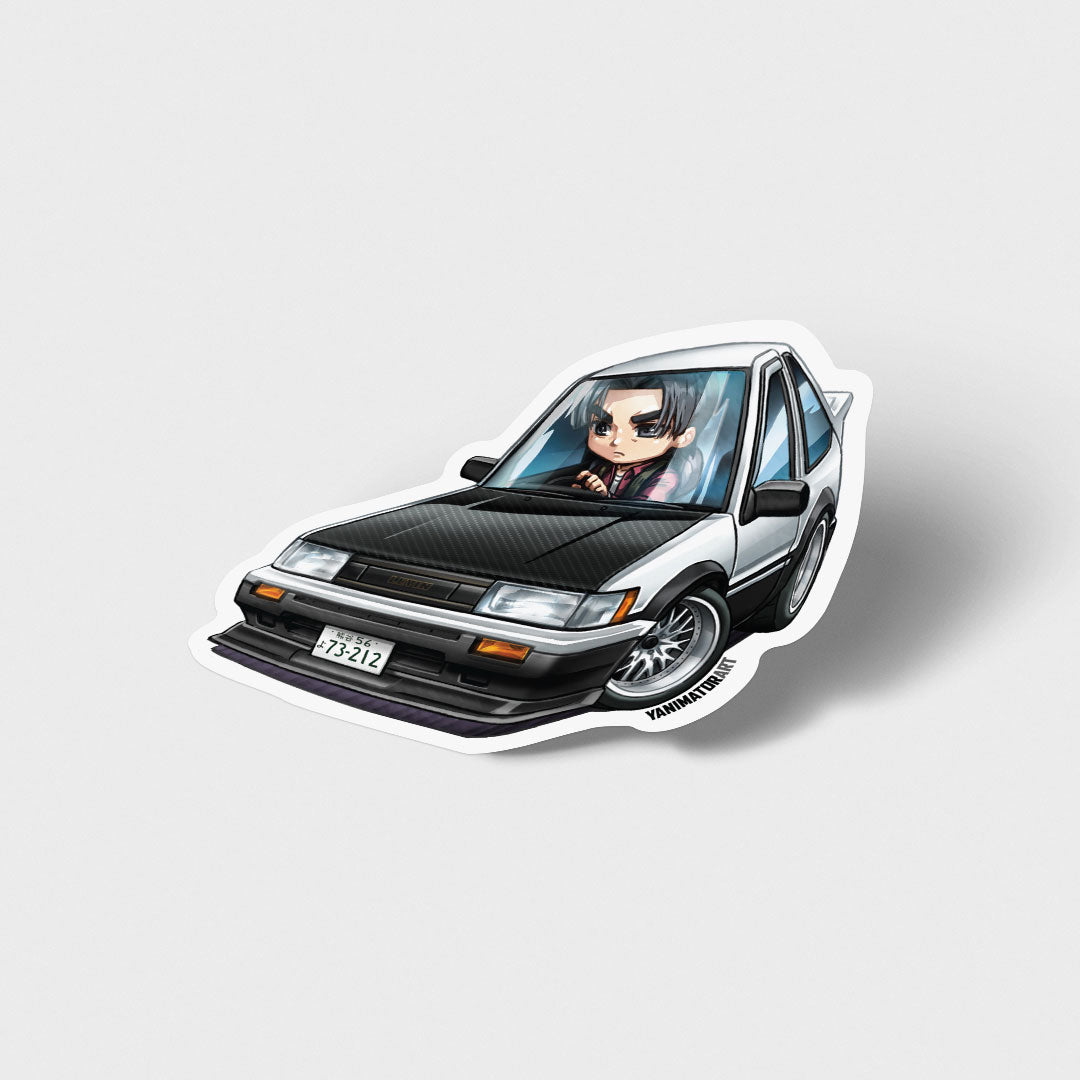 Wataru Akiyama AE86 Levin Turbo 4th Stage Character Drift Vinyl Sticker