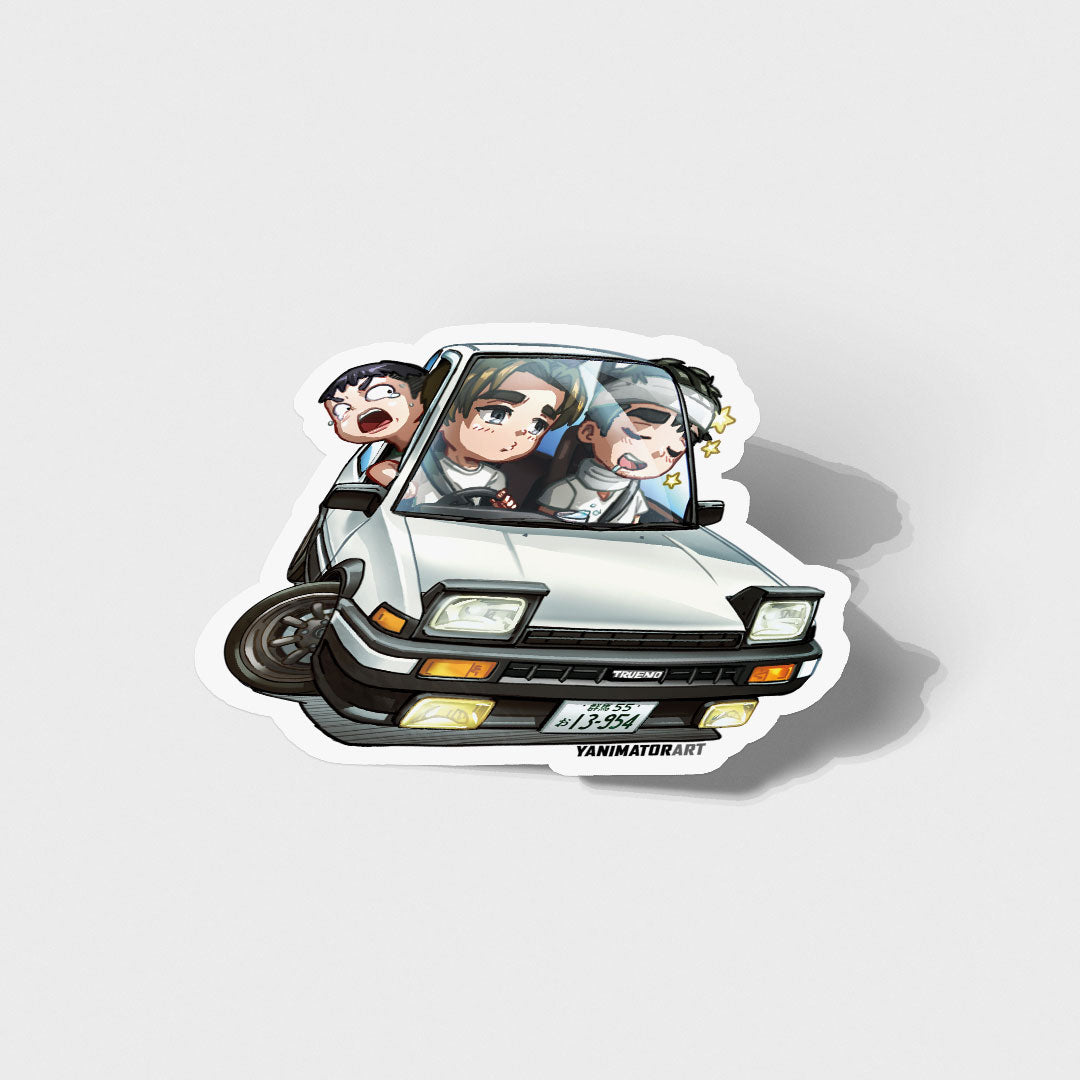 Takumi Fujiwara AE86 Trueno Sprinter 1st Stage Character Drift Vinyl Sticker iketani Itsuki