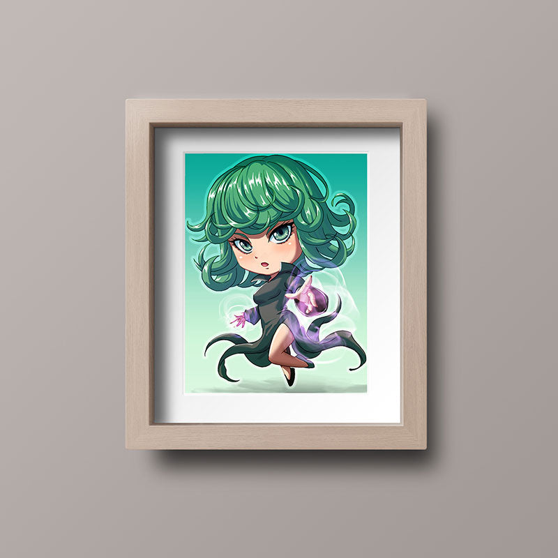 Tatsumaki Chibi Mini Print - nayukidraws