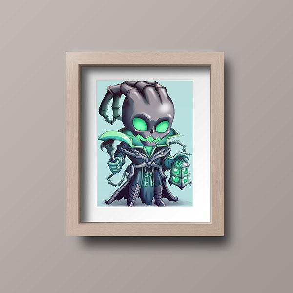 Thresh Chibi Mini Print - nayukidraws