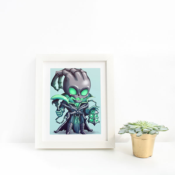 Thresh Chibi Mini Print - nayukidraws