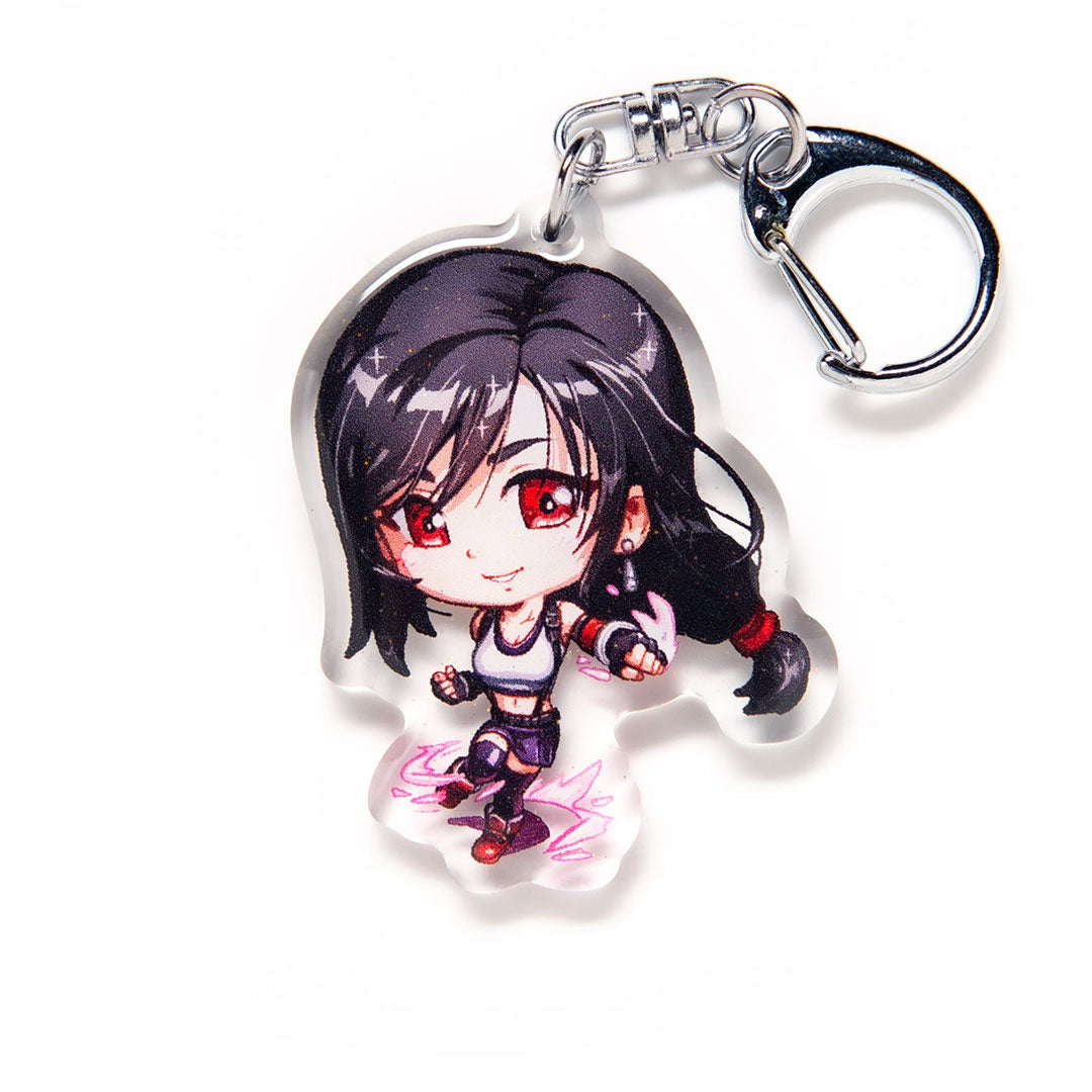 Tifa Lockhart Acrylic Charm Keychain