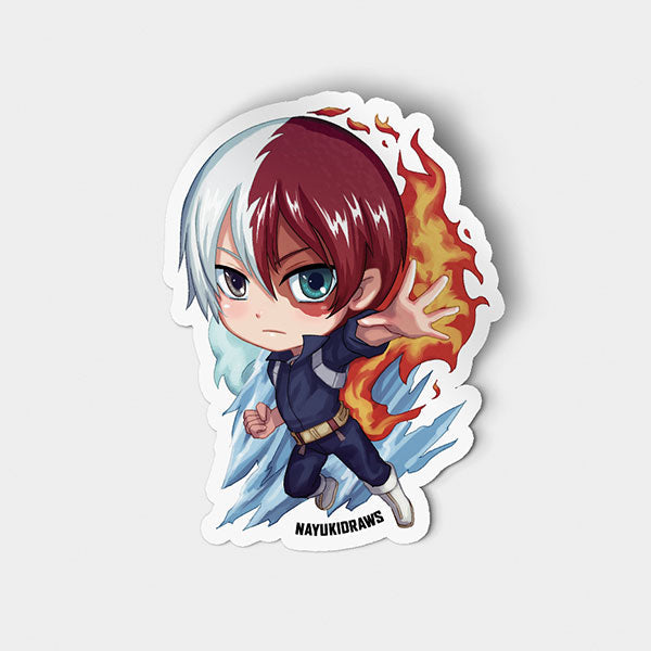 Todoroki Vinyl Sticker - nayukidraws