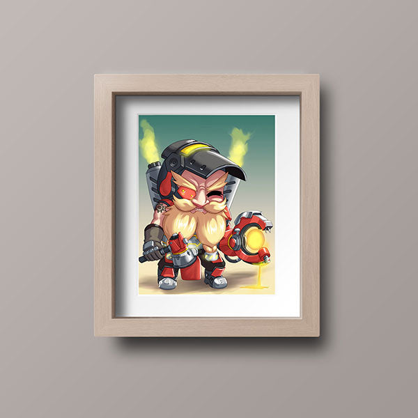Torbjorn Chibi Mini Print
