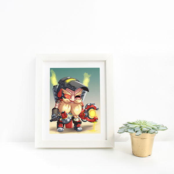 Torbjorn Chibi Mini Print