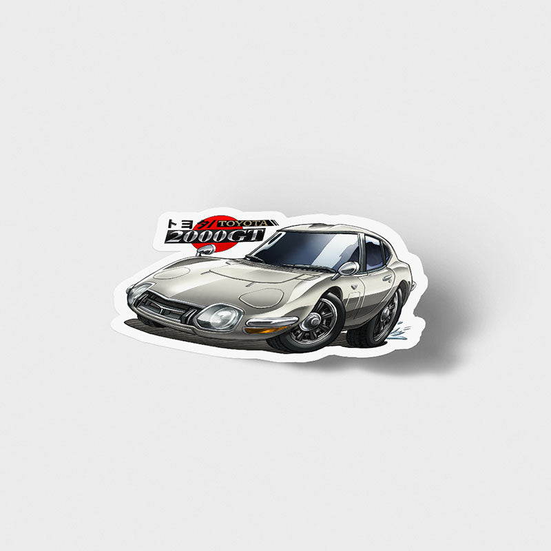2000GT White Vinyl Sticker