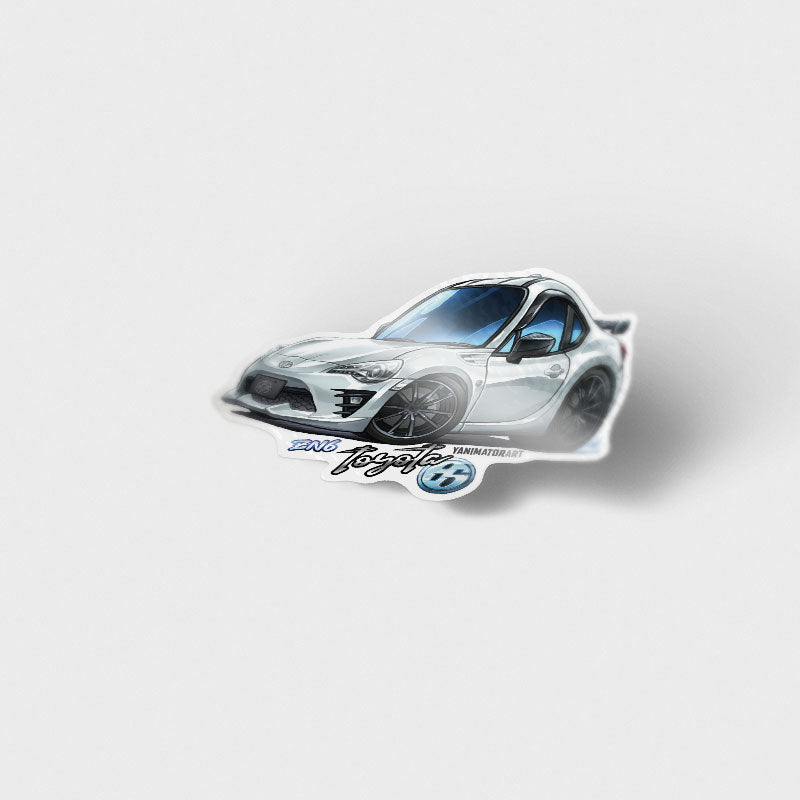 ZN6 86 / GT86 FRS White Vinyl Sticker