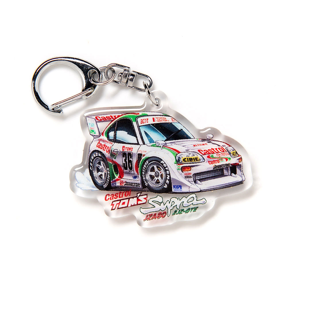 JZA80 Supra MK4 JGTC Team TOM's Castrol Acrylic Charm Keychain