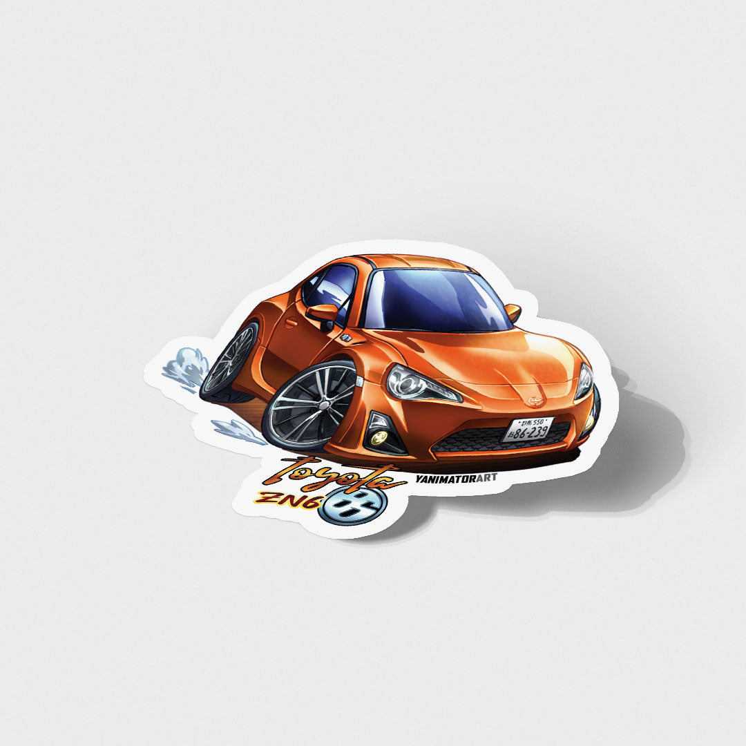 ZN6 86 / GT86 FRS Orange Hot Lava Vinyl Sticker