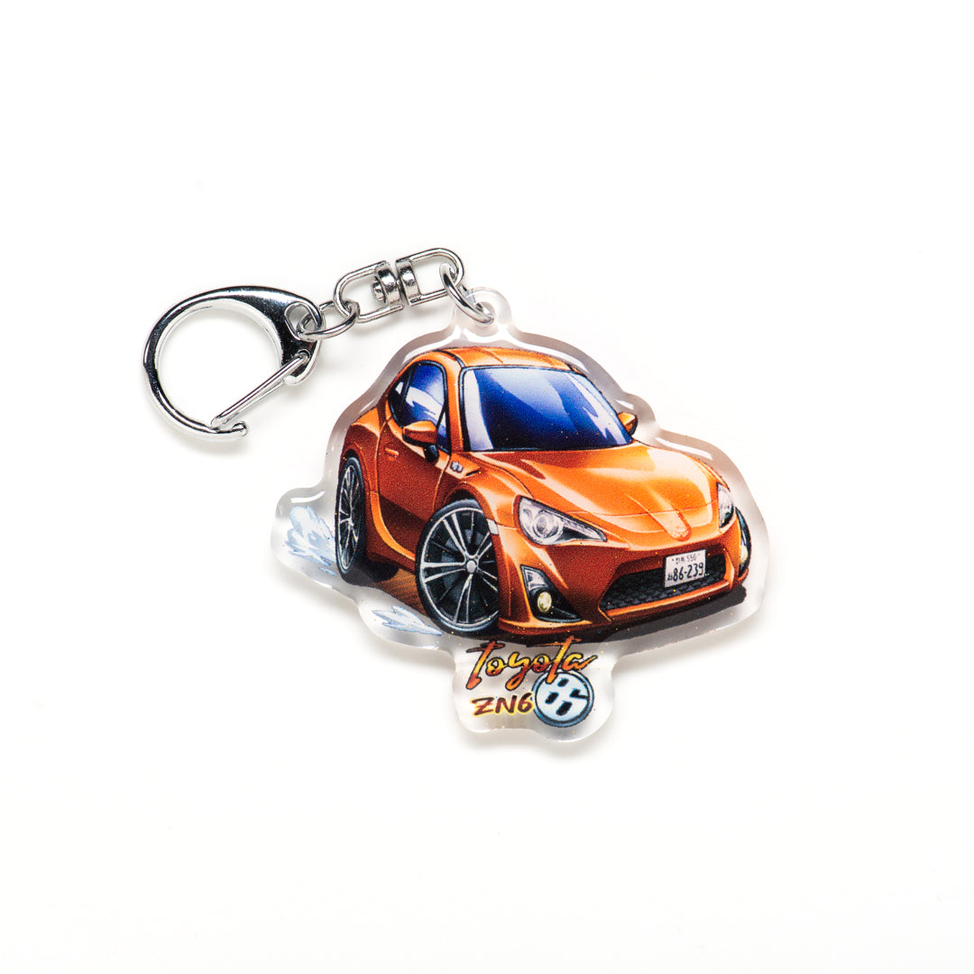 ZN6 86 / GT86 FRS Orange Hot Lava Acrylic Charm Keychain