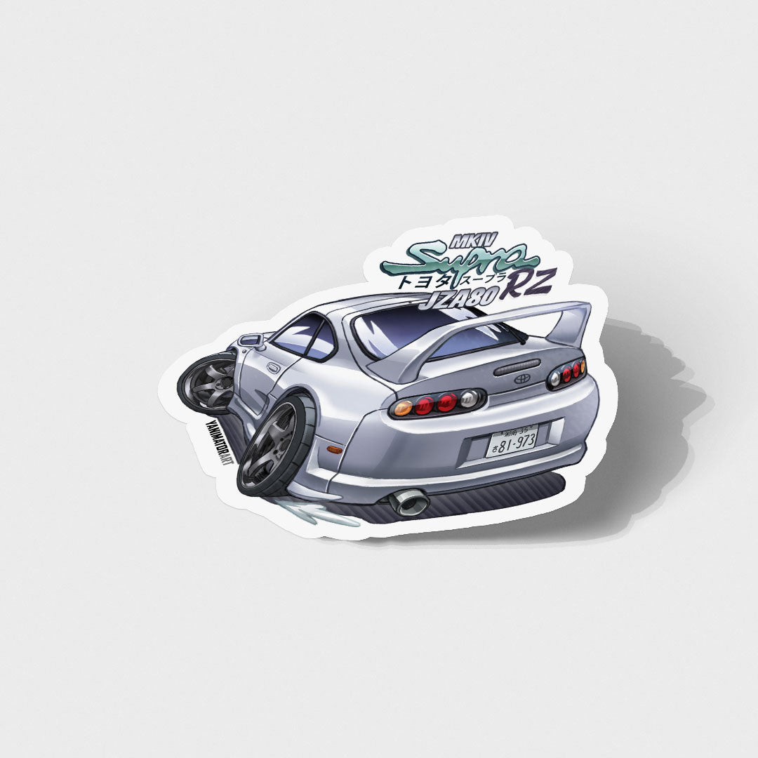 JZA80 Supra RZ MK4 Rear White Vinyl Sticker