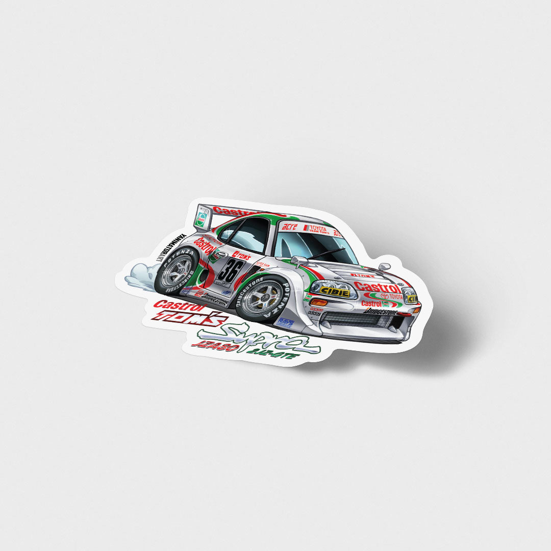 JZA80 Supra MK4 JGTC Team TOM's Castrol Vinyl Sticker