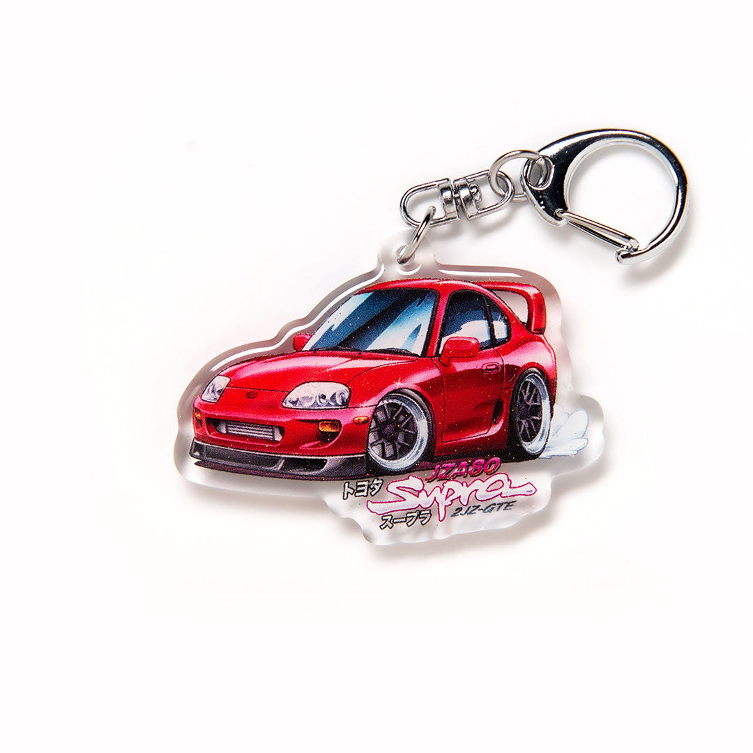 JZA80 Supra MK4 Red Acrylic Charm Keychain