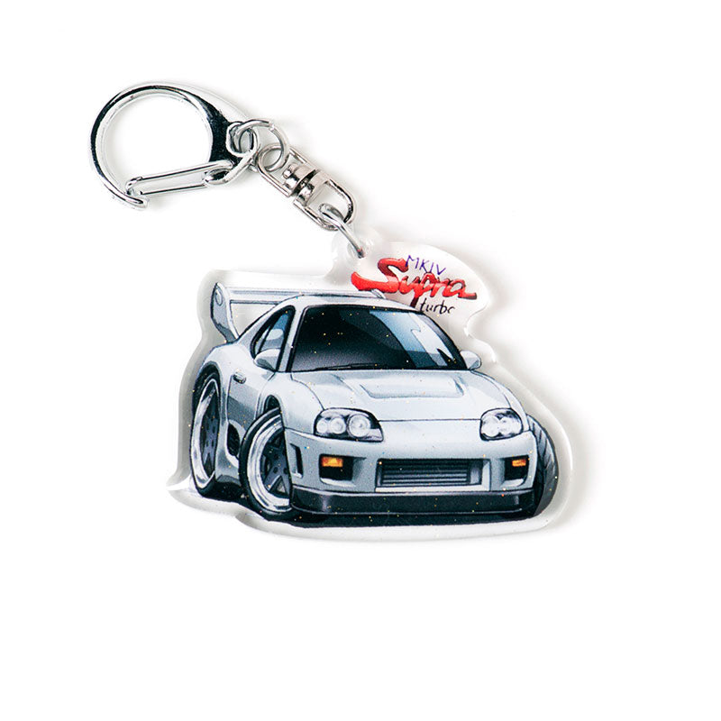 JZA80 Supra MK4 Silver (Wangan Midnight) Acrylic Charm Keychain