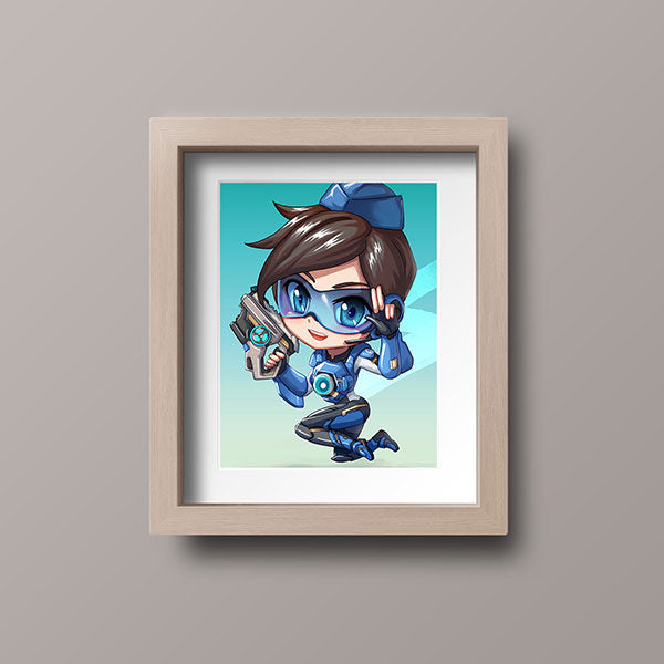 Cadet Tracer Chibi Mini Print