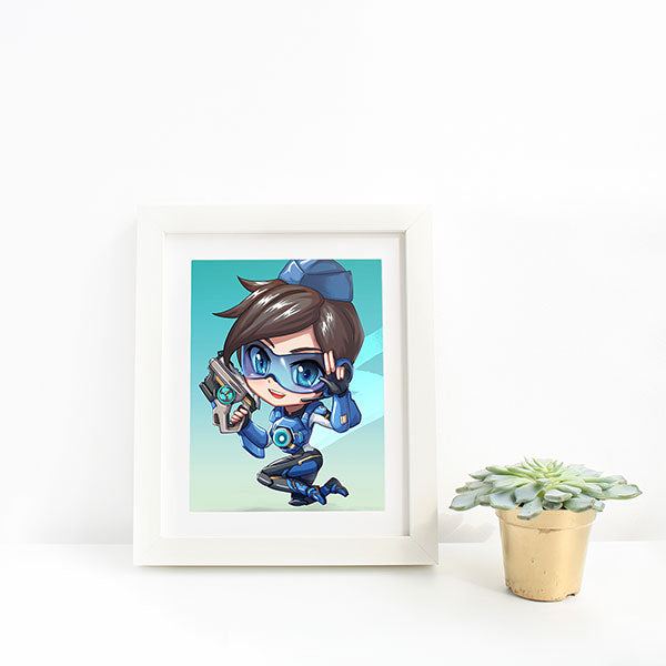 Cadet Tracer Chibi Mini Print