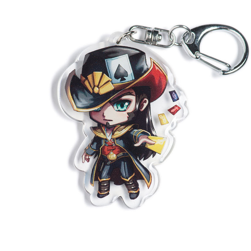 Twisted Fate Acrylic Keychain - nayukidraws