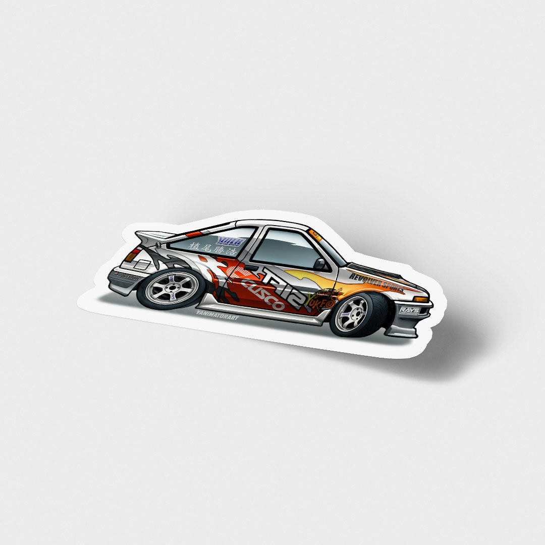 AE86 Collection Katsuhiro Ueo Cusco Yuke's D1GP Trueno Vinyl Sticker