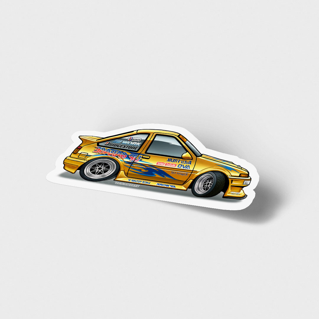 AE86 Collection Ken Maeda Up Garage D1GP Trueno Vinyl Sticker