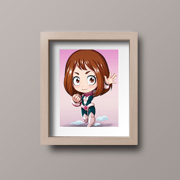 Uraraka Chibi Mini Print - nayukidraws